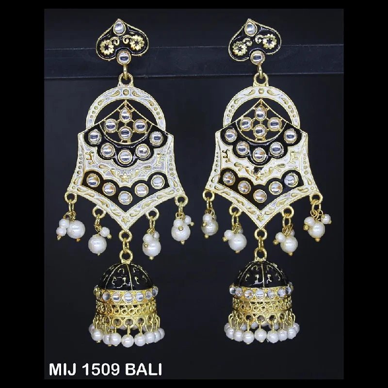 Tarnish Resistant Drop Earrings for Longevity -Mahavir Gold Plated Designer Dangler Earrings - MIJ 1509 BALI