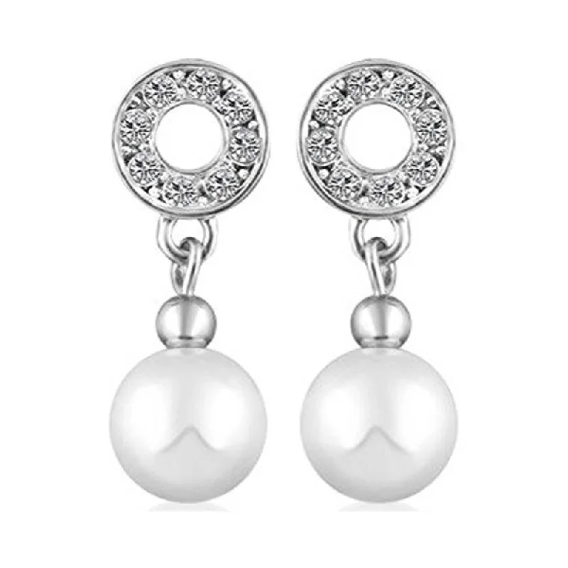 Drop Earrings with Filigree Work -Mahi Mesmerising Pearl Drop Earrings