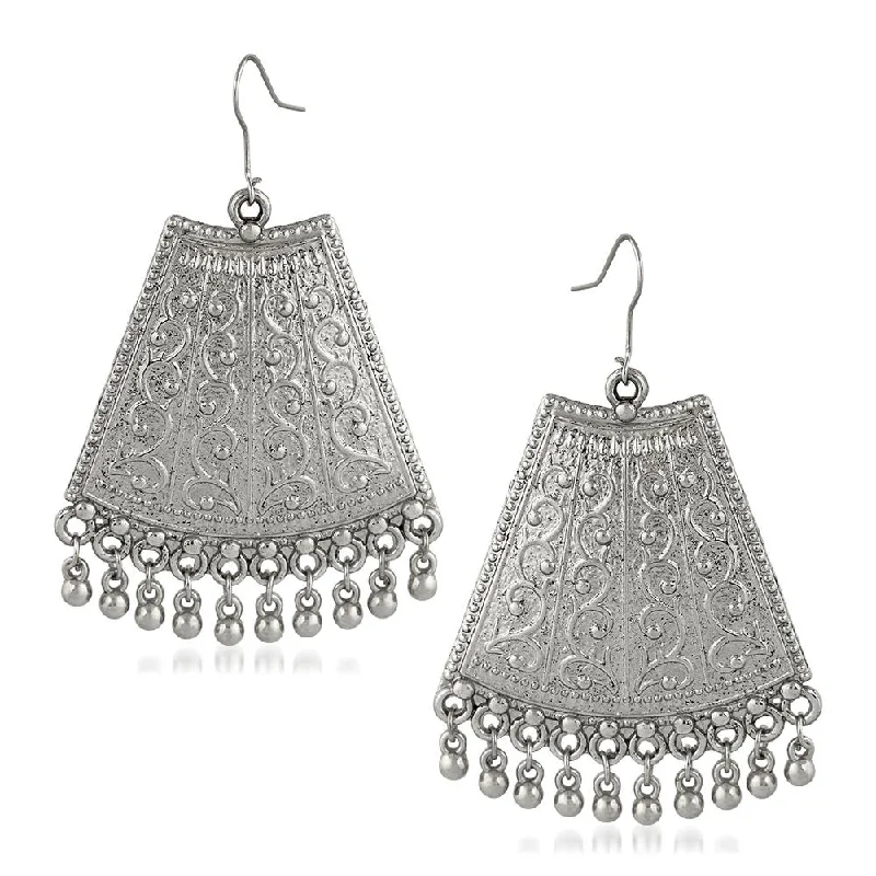 Drop Earrings for Everyday Glamour -Mahi Rhodium Plated Traditional Dangler Earrings for Women (VECJ100224)