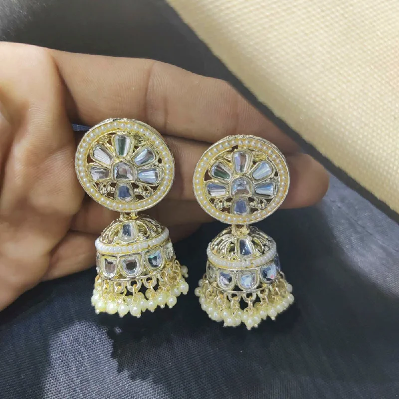 Drop Earrings with Enamel Coating -Manisha Jewellery Kundan Stone Dangler Earrings