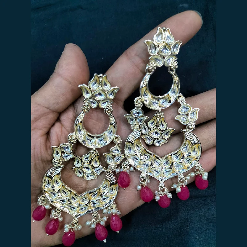 Gemstone and Diamond Drop Earrings for Opulence -Manisha Jewellery Kundan Stone Dangler Earrings