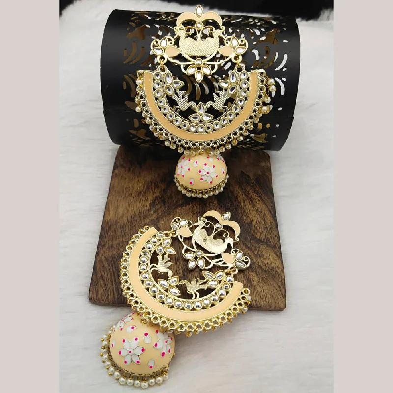 Oval Drop Earrings for Grace -Manisha Jewellery Kundan Stone & Meenakari Dangler Earrings