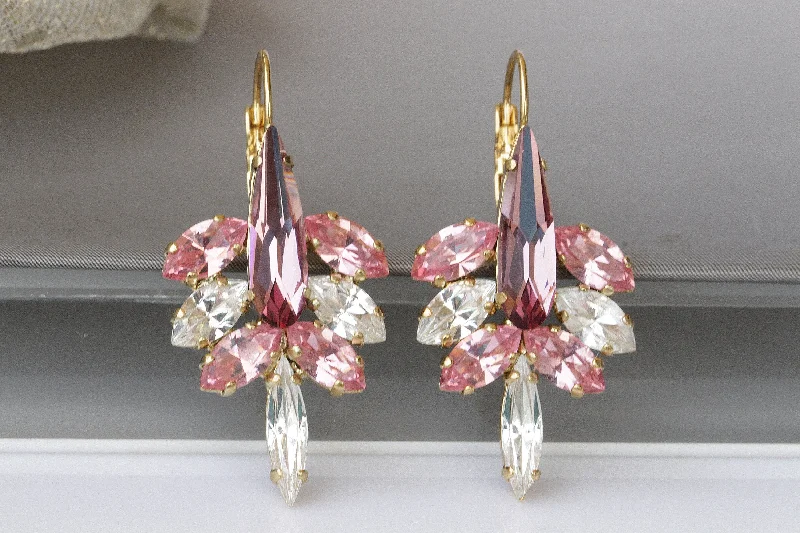 Drop Earrings for Party Look -PINK DROP EARRINGS