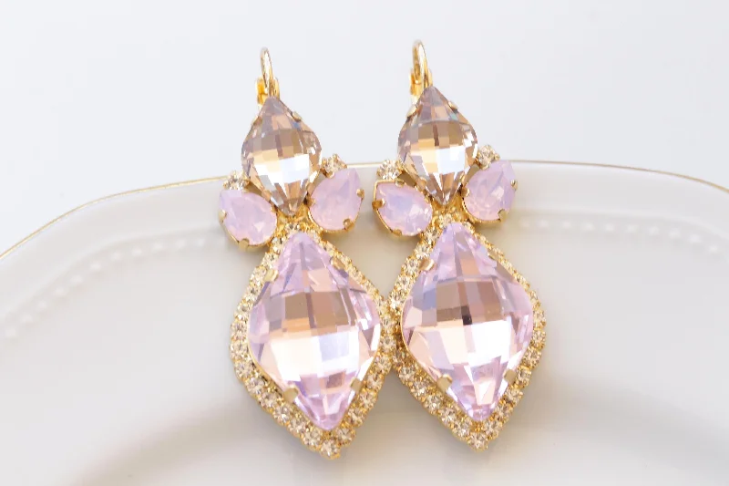 Pearl Drop Earrings for Elegance -PINK DROP EARRINGS