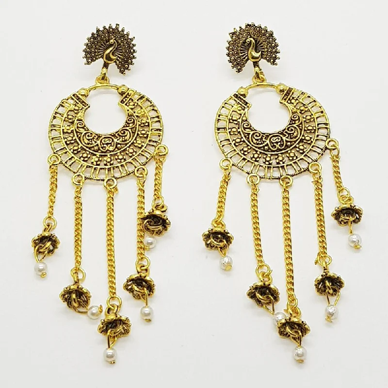 Drop Earrings with Debossed Designs -Raiyaraj Gold Plated Pack Of 3 Dangler Earrings -RREAR03