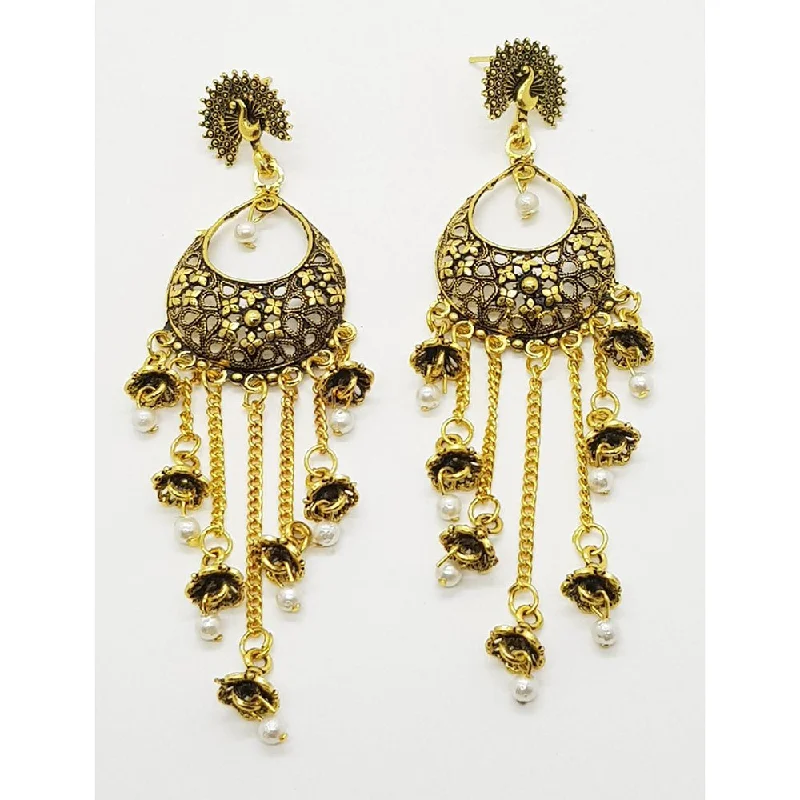 Drop Earrings with Hammered Finish -Raiyaraj Gold Plated Pack Of 3 Dangler Earrings -RREAR09