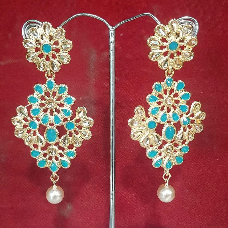 Large Drop Earrings for Statement -Shreeji Gold Plated Dangler Earrings Earrings