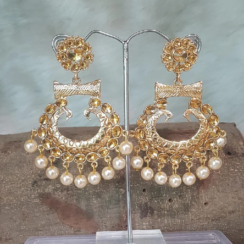 Small Drop Earrings for Delicate -Shreeji Gold Plated Dangler Earrings Earrings