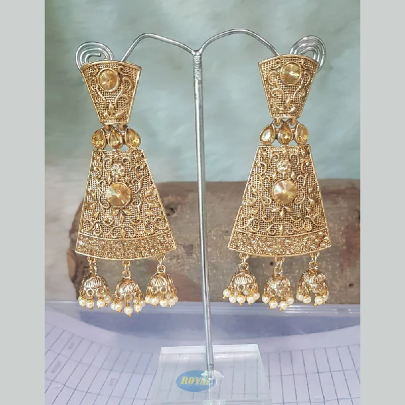 Gemstone Drop Earrings for Color -Shreeji Gold Plated Dangler Earrings Earrings