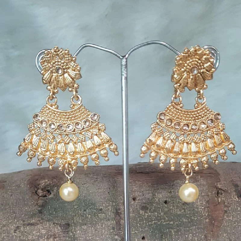 Geometric Drop Earrings for Trend -Shreeji Gold Plated Dangler Earrings Earrings