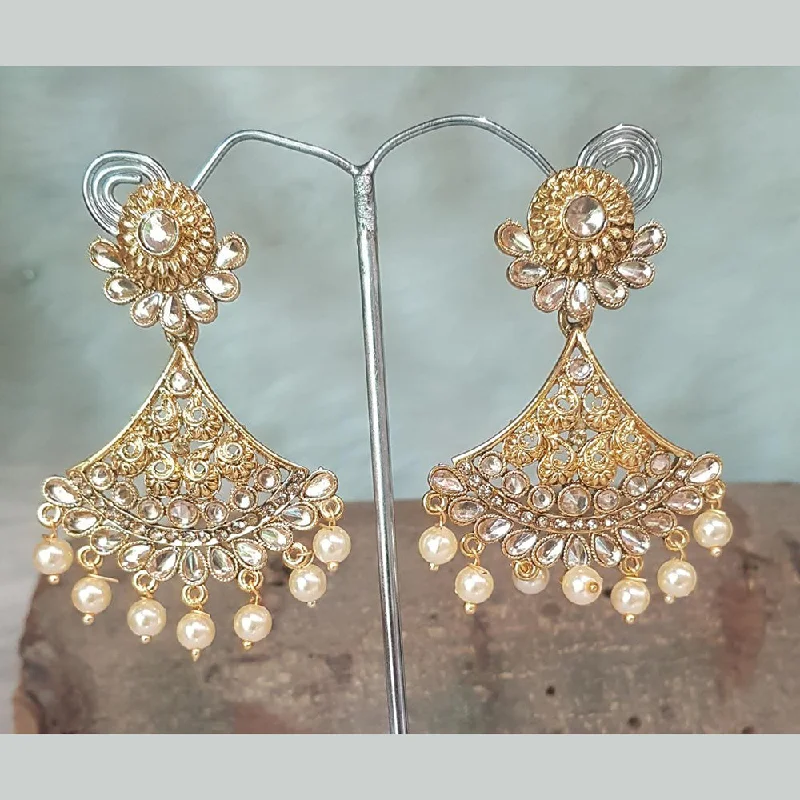 Triangular Drop Earrings for Edge -Shreeji Gold Plated Dangler Earrings Earrings