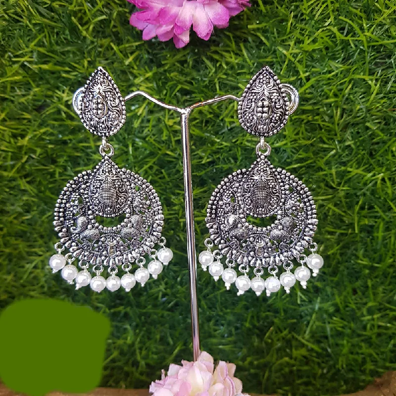 Short Drop Earrings for Subtle -Shreeji Oxidized Plated Dangler Earrings - 10101011SL