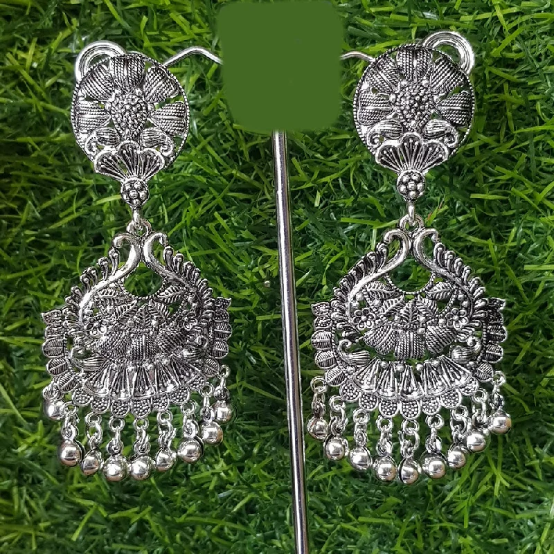 Gold Drop Earrings for Women -Shreeji Oxidized Plated Dangler Earrings - 10101019SL