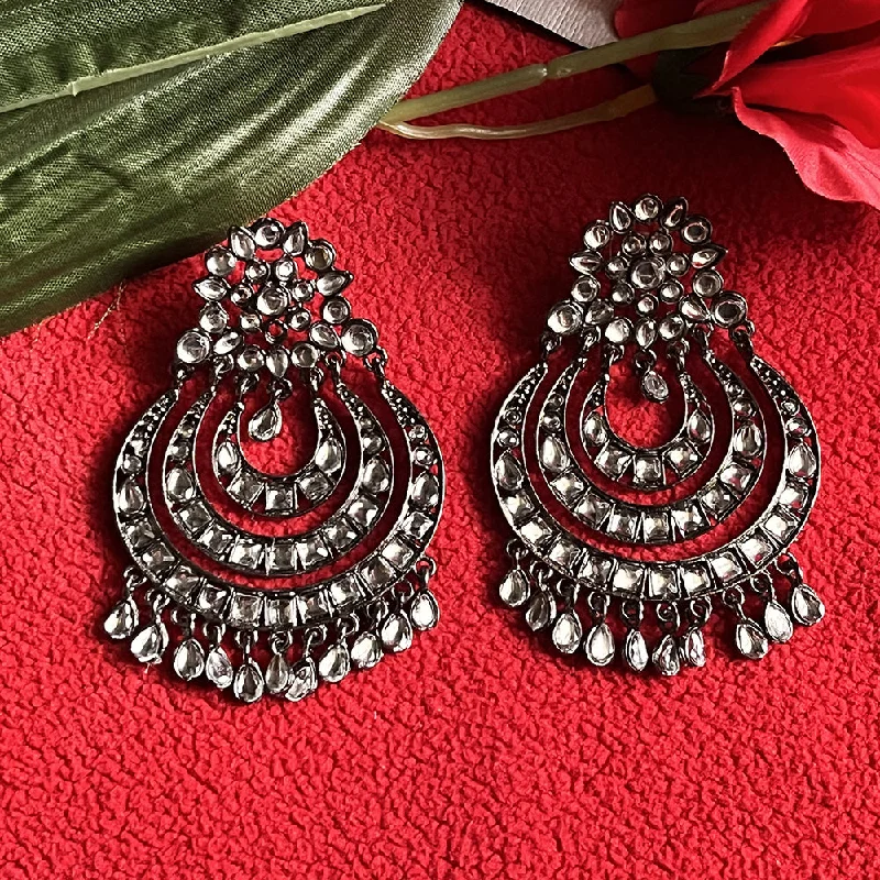 Drop Earrings for Formal Attire -Shringarstreet Kundan Stone Dangler Earrings