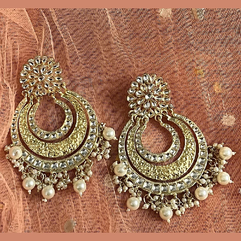 Drop Earrings for Casual Outfit -Shringarstreet Kundan Stone Dangler Earrings