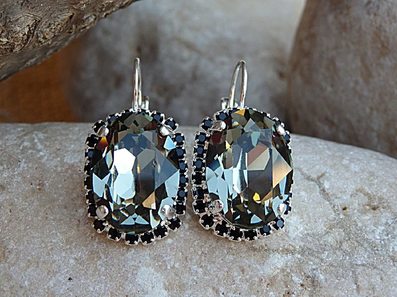 Hippie Drop Earrings with Beads -black diamond drop earrings