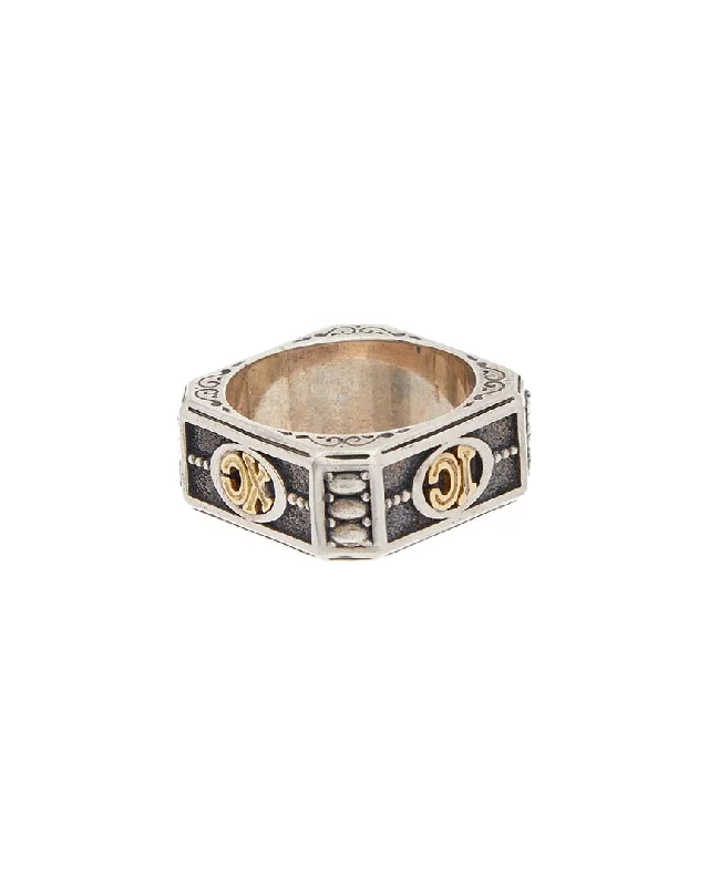 Rings with matte gold for subtle luxury -Konstantino Stavros 18K & Silver Ring