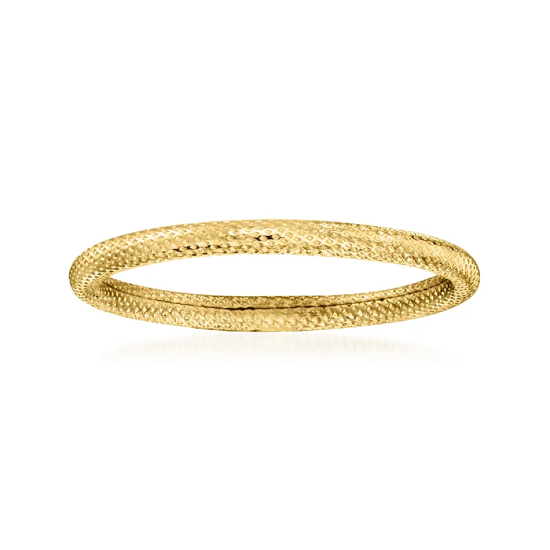 Rings with spiral designs for eye-catching twist -Ross-Simons 18kt Yellow Gold Textured Ring