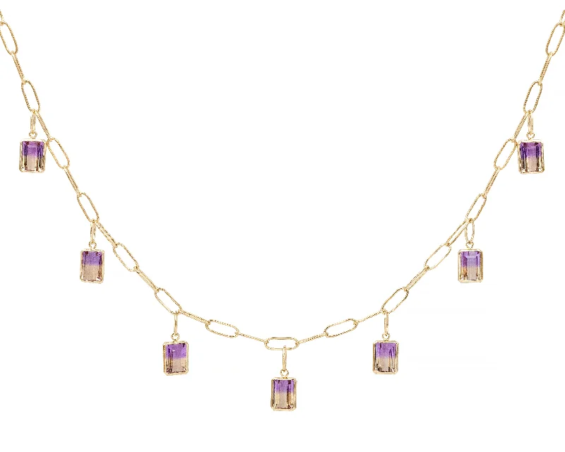 Best necklaces and pendants with crystal accents for a sparkling and elegant style-Ametrine Dangling Charm Necklace