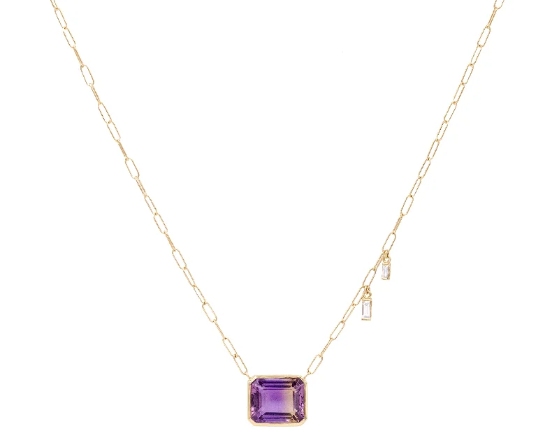 Necklaces and pendants with engraved messages for a deeply personal, sentimental gift-Ametrine Pendant Necklace