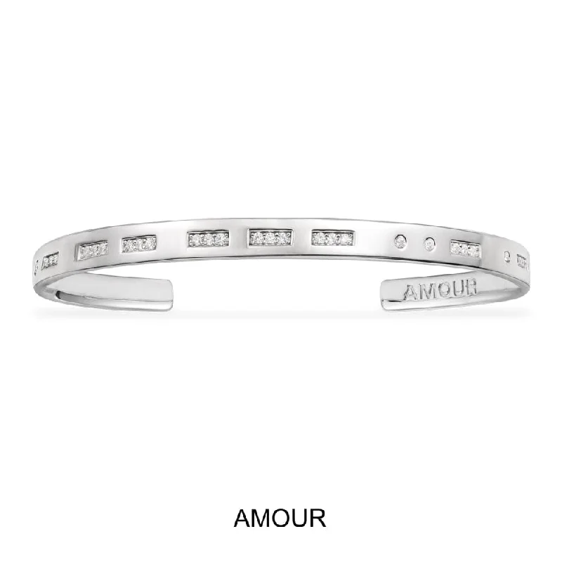 Best necklaces and pendants with crystal accents for a sparkling and elegant style-AMOUR Morse Code Cuff