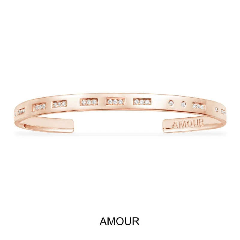 Best necklaces and pendants with cubic zirconia for a budget-friendly dazzling effect-AMOUR Morse Code Cuff