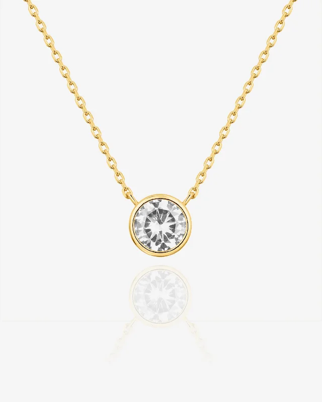 Best necklaces and pendants with crystal accents for a sparkling and elegant style-Bezel Necklace