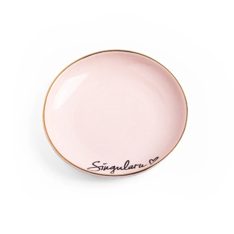 Necklaces and pendants with enamel accents for a colorful, eye-catching appearance-Blossom Gold Porcelain  Jewelry Dish