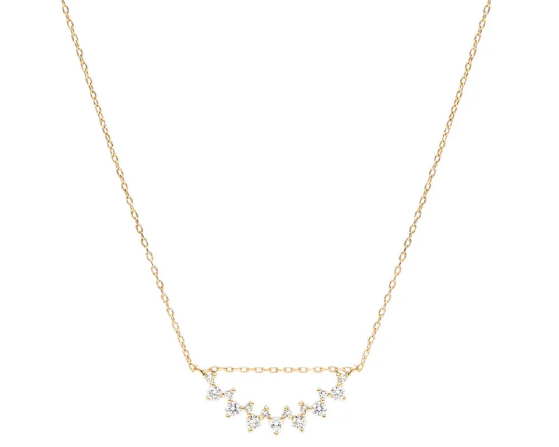 Elegant necklaces and pendants with gold chains for a chic, timeless appearance-Celine Staggered Diamond Pendant