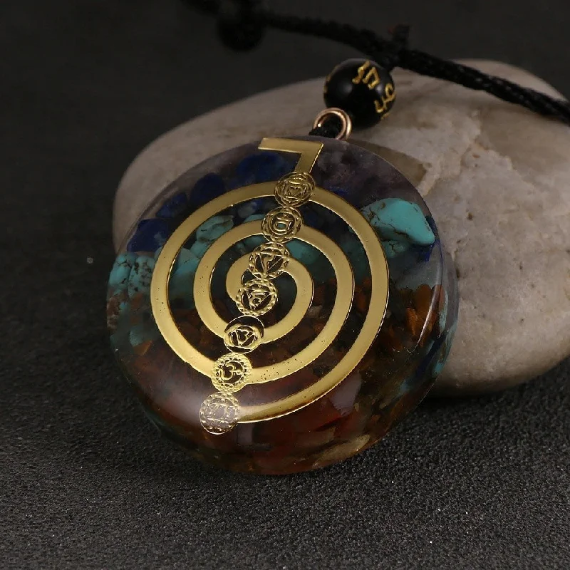 Beautiful necklaces and pendants with geometric shapes for a modern, artistic design-Chakra Balance Orgone Necklace