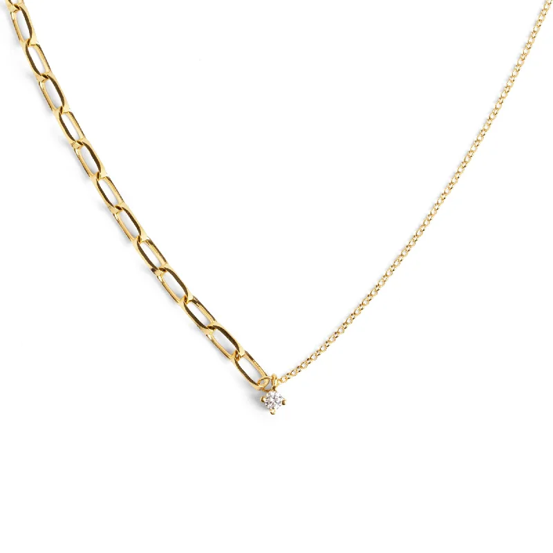 Best necklaces and pendants with intertwined designs for a symbol of unity-Chic Spark Gold Necklace