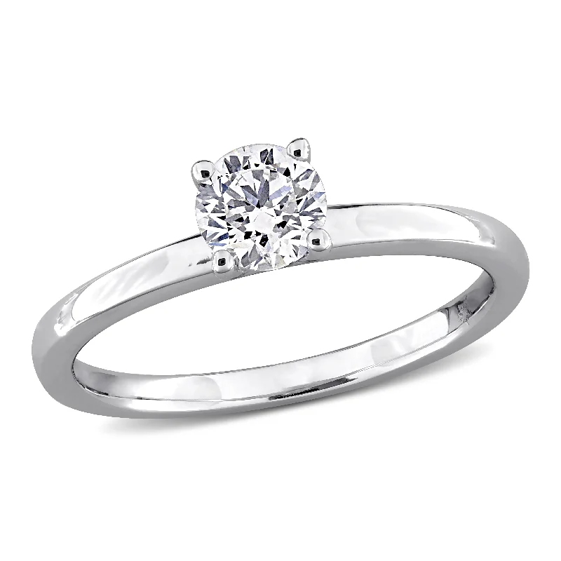 Rings with pave-set gemstones for brilliance -Created Forever 1/2ct TW Lab-Grown Diamond Solitaire Engagement Ring in 10k White Gold