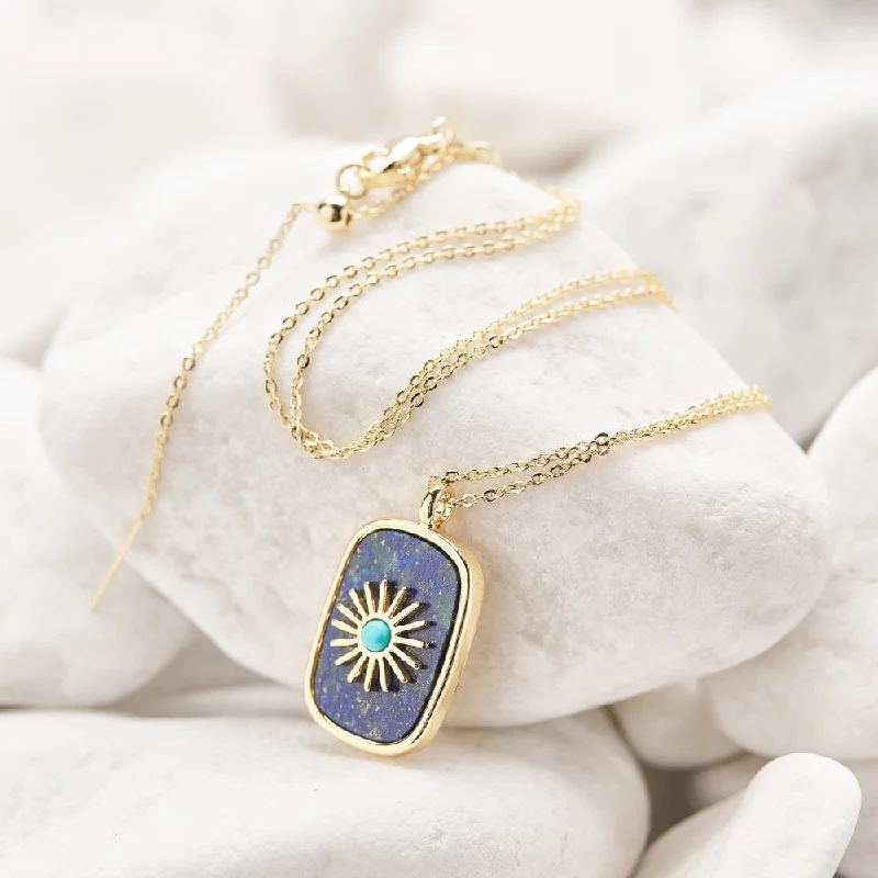 Best necklaces and pendants with opal and gold for a vibrant, luxurious contrast-Crystal Sunflower Necklace