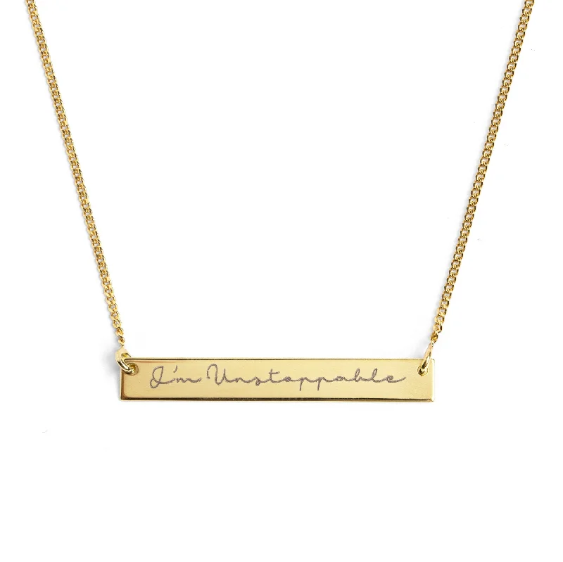 Best necklaces and pendants with matching earrings for a coordinated, elegant look-Custom Plate Wander Gold Necklace