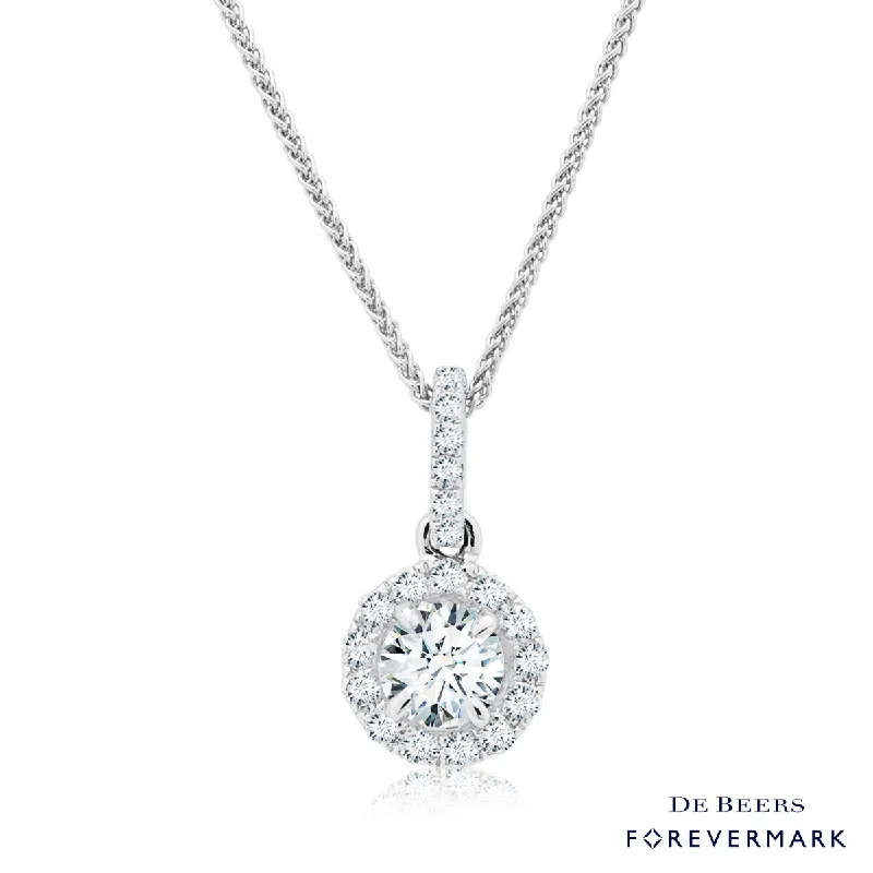 Simple necklaces and pendants with tiny charms for a delicate and casual vibe-Forevermark Center of My Universe Diamond Necklace in 18kt White Gold (1/2ct tw)