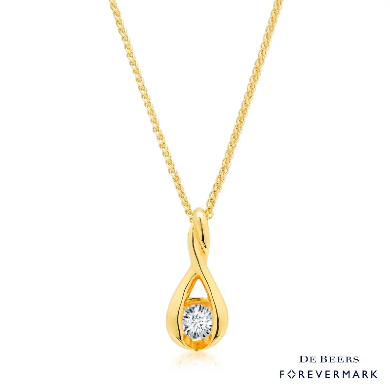 Necklaces and pendants with sun and moon motifs for a celestial-inspired design-Forevermark Diamond Necklace in 18kt Yellow  Gold (1/7ct)