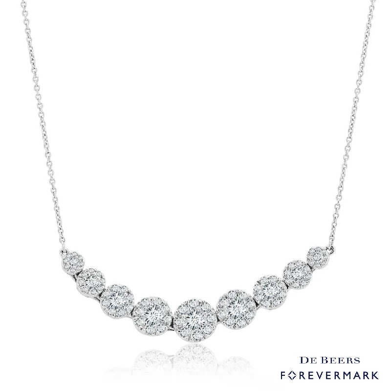 Best necklaces and pendants with vintage lockets for a nostalgic, sentimental look-Forevermark Eternal Collection Diamond Halo Necklace in 18kt White Gold (1 7/8ct tw)