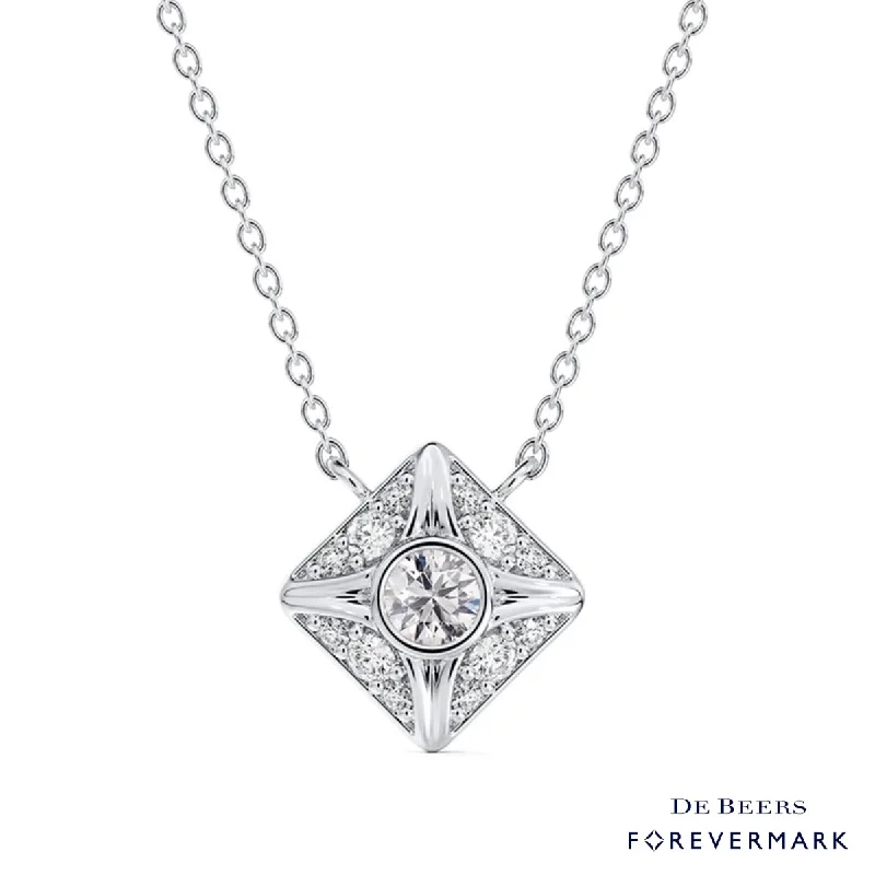 Beautiful necklaces and pendants with tree branch motifs for a nature-inspired design-Diamond Icon Pave Necklace in 18kt White Gold (1/4ct tw)