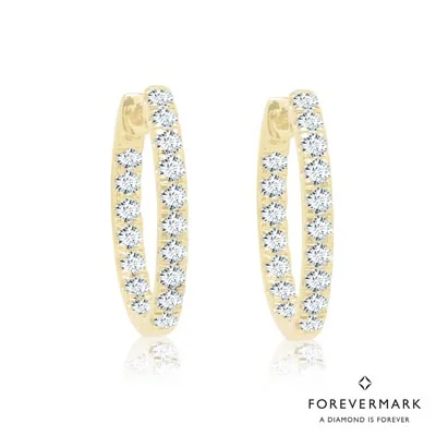 Best necklaces and pendants with cross pendants for a spiritual, meaningful symbol-Forevermark Petite Diamond Hoops in 14kt Yellow Gold (1ct tw)