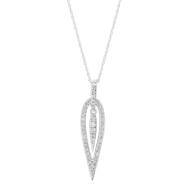 Best necklaces and pendants with zodiac signs for a celestial, astrology-inspired vibe-Diamond Drop Necklace in 14kt White Gold (1/4ct tw)