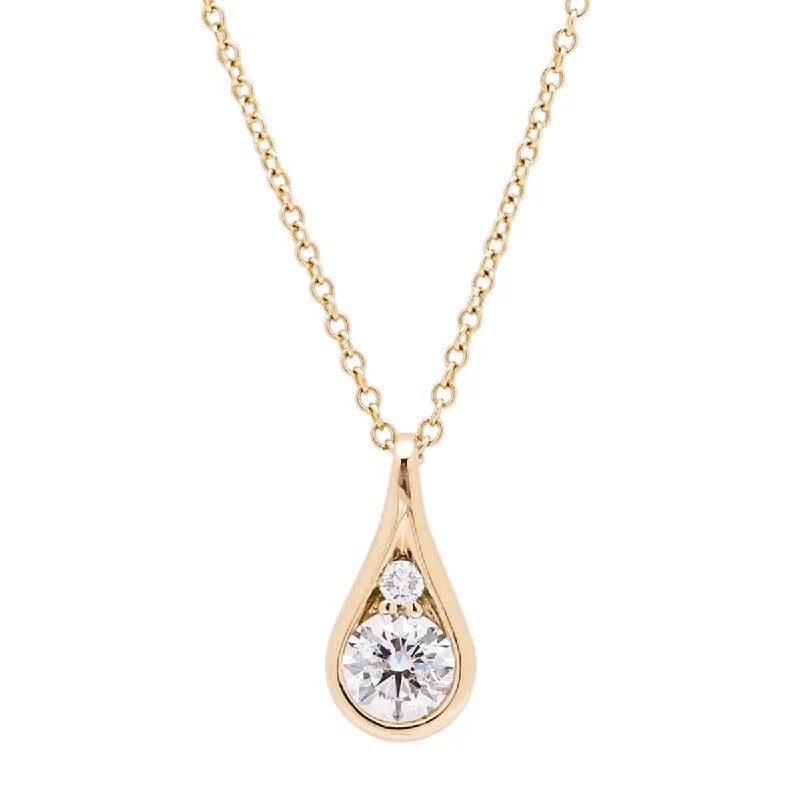 Personalized necklaces and pendants with initials for a customized and meaningful gift-Diamond Drop Necklace in 14kt Yellow Gold (1/2ct tw)