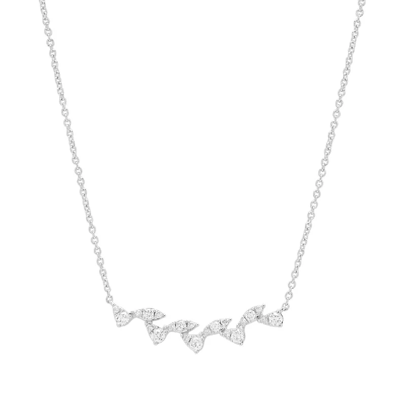 Stylish necklaces and pendants with diamonds for a glamorous and elegant look-Diamond Necklace in 14kt White Gold (1/3ct tw)