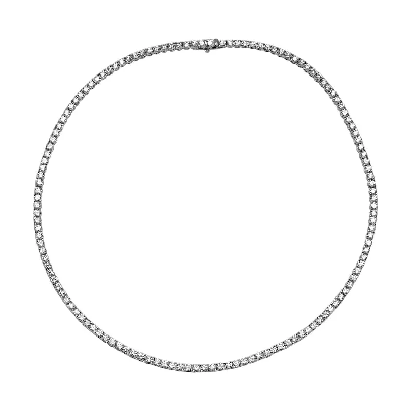 Best necklaces and pendants with adjustable chains for a customizable fit-Diamond Necklace in 14kt White Gold (11 7/8ct tw)