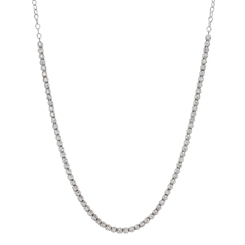 Elegant necklaces and pendants with infinity symbols for timeless designs-Diamond Necklace in 14kt White Gold (2cttw)