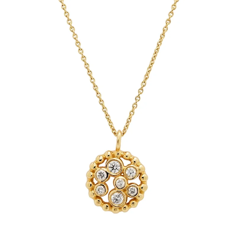 Necklaces and pendants with engraved messages for a deeply personal, sentimental gift-Diamond Necklace in 14kt Yellow Gold (1/10ct tw)