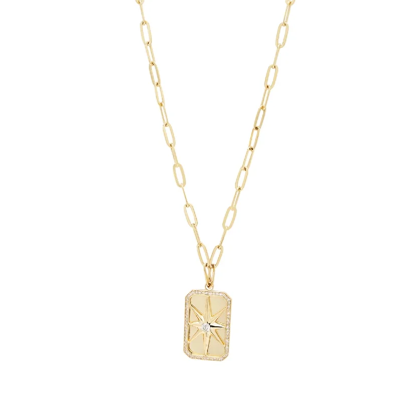 Best necklaces and pendants with layered designs for a chic, stacked look-Diamond Paperclip Fashion Necklace in 14kt Yellow Gold (1/2ct tw)