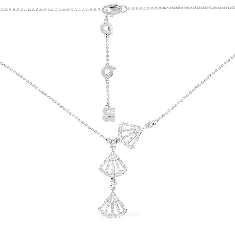 Unique necklaces and pendants with tree of life motifs for nature-inspired elegance-Flamenco Pendant Necklace - White Silver