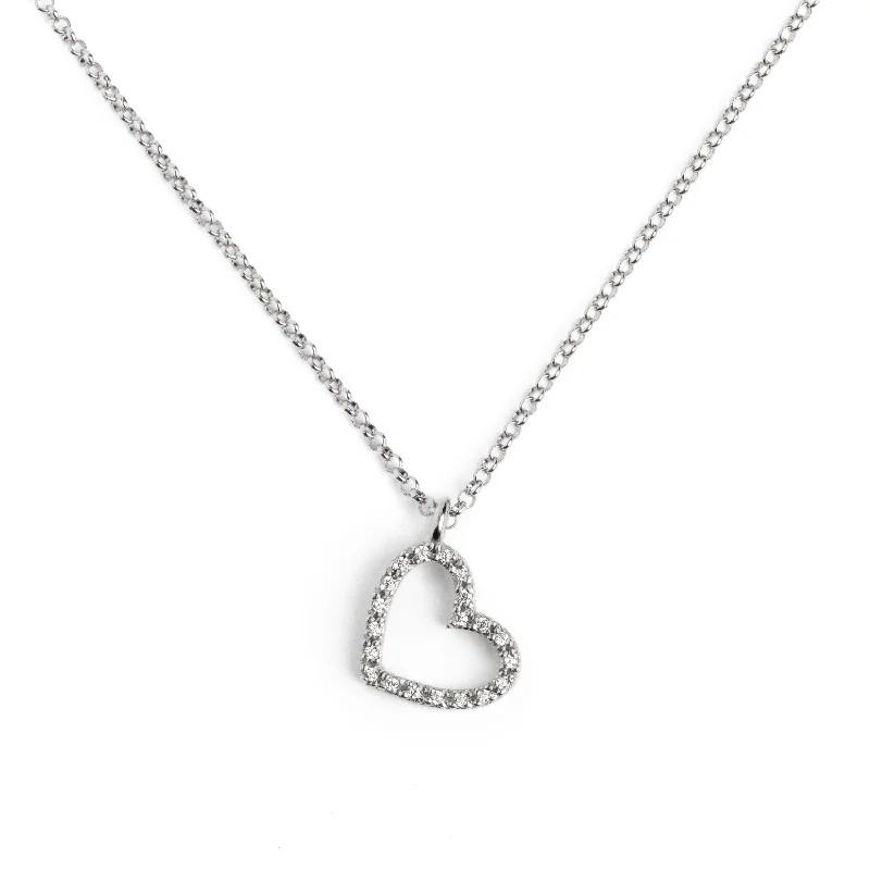 Beautiful necklaces and pendants with tree branch motifs for a nature-inspired design-Heart Spark Silver Necklace