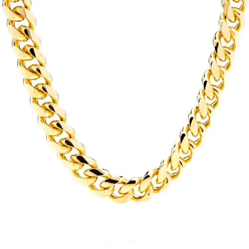 Beautiful necklaces and pendants with moonstone for an ethereal, mystical appearance-11mm Gold Cuban Link Chain