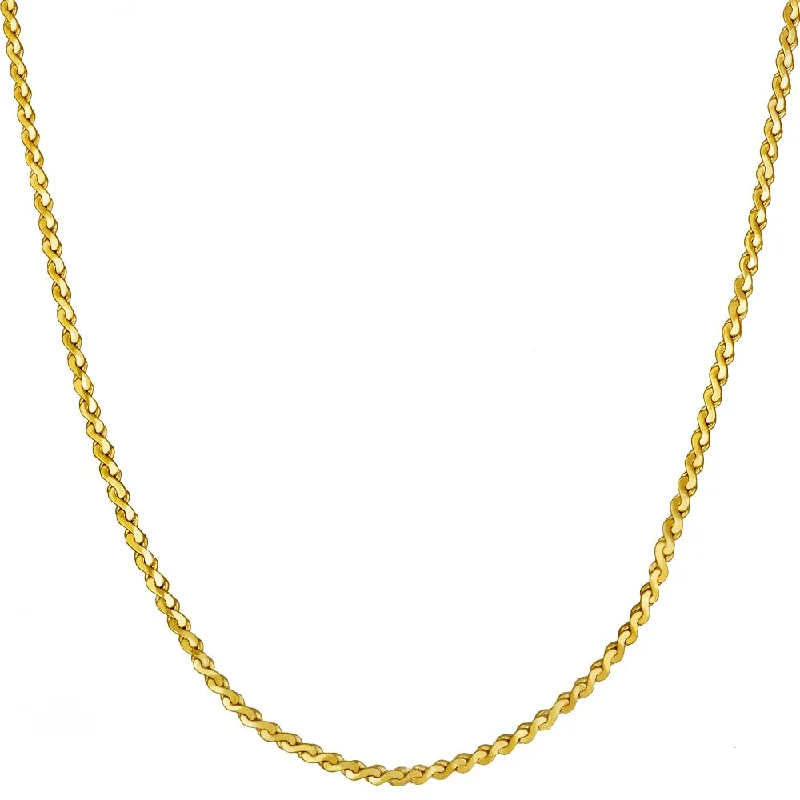 Necklaces and pendants with pearls for a classic and sophisticated touch-1.4mm Serpentine Chain